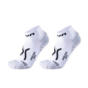 UYN Run Super Fast Men's Socks 2 Pairs, White/Black