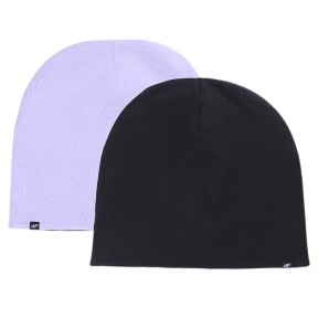 4F ACAPU449 Reversible Kids Beanie, Violet/Black