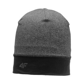 4F AFCAU059 Unisex Double-Sided Running Beanie, Black/Grey