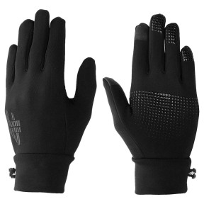 4F AGLOU037 Kids Touch Screen Knitted Gloves, Black