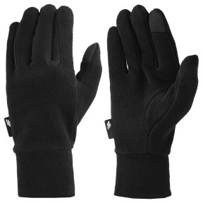 4F AGLOU046 Unisex Touch Screen Fleece Gloves, Black