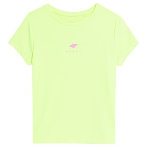 4F F157 Girls T-Shirt, Canary Green