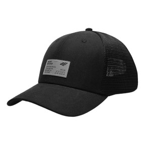 4F M130 Men's Snapback Cap, Deep Black