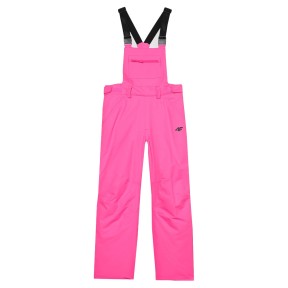 4F TFTRF354 Girl's Ski Bib Trousers, Fuchsia