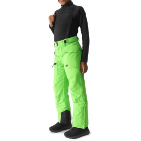 4F TFTRM360 Boys Ski Bib Trousers, Neon Green