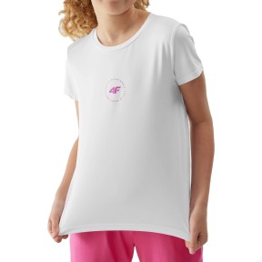 4F TFTSF433 Girls Sport T-Shirt, White