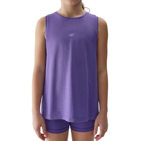 4F TFTSF695 Girl's Training Top, Dark Violet