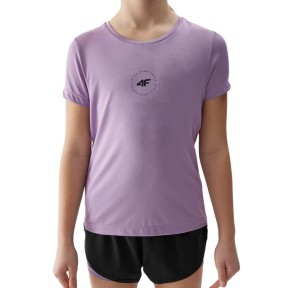 4F TFTSF696 Girl's Training T-Shirt, Violet