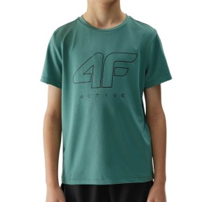 4F TFTSM691 Boy's Training T-Shirt, Green