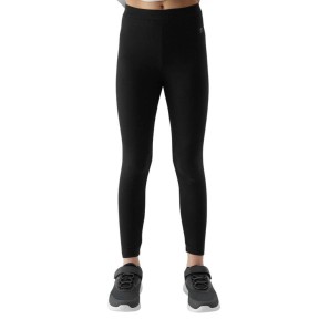 4F TTIGF130 Girls Knitted Leggings, Deep Black