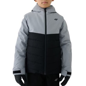 4F TTJAM535 Boy's Technical Ski Jacket, Grey