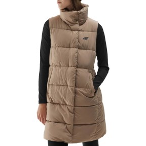 4F TVESF076 Women's Synthetic-Fill Down Vest, Light Brown