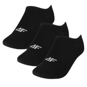 4F USOCF274 Women's No-Show Socks, 3-Pack, Black