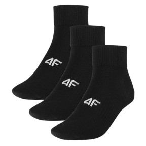 4F USOCM278 Men's Casual Crew Socks 3-Pack, Black