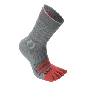 UYN Five Women's Hiking Merino Socks, Grey/Pink