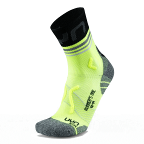 UYN Runner's One Men's Short Socks, Yellow Fluo