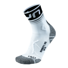 UYN Runner's One Women's Short Socks, White/Black