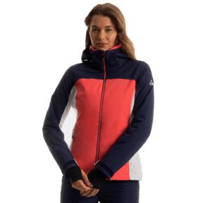 Fischer Calista Women's Ski Jacket, Coral/Navy