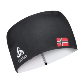 Odlo Competition Fan Warm Headband, Black/Norwegian Flag