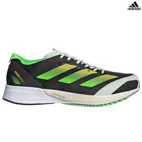 adidas Adizero Adios 7 Men's Shoes, Black/Yellow/Green