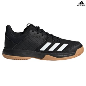 adidas Ligra 6 Kid's Indoor Shoes, Black/White