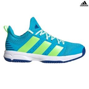 adidas Stabil Indoor Kids Shoes, Cyan/Green