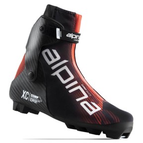 Alpina Comp Skate Ski Boots, Black/Red