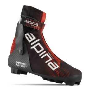 Alpina Competition Skate Ski Boots, Black/Red