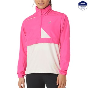 Asics Fujitrail Anorak Women's Jacket, Pink Glo/Birch