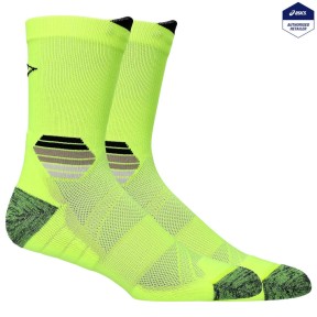 Asics Fujitrail Run Crew Socks, Safety Yellow/Black