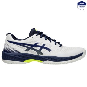 Asics Gel-Court Hunter 3 Men's Indoor Shoes, White/Blue Exp