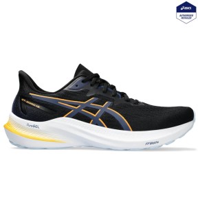 Asics GT-2000 12 Men's Shoes, Black/Fellow Yellow