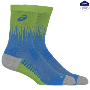 Asics Performance Run Socks Crew, Waterscape/Electric Lime