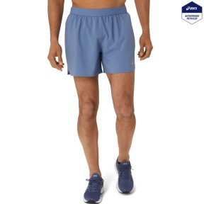 Asics Road 2-in-1 Men's 5'' Shorts, Denim Blue