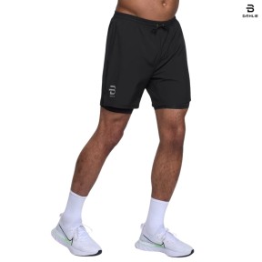 Bjorn Daehlie Run 2 in 1 Men's Shorts, Black