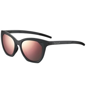 Bolle Prize Sunglasses, HD Polarised Brown Pink cat 3, Black Crystal Matte