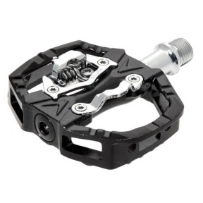 BRN Bernardi Pair MTB Dual Function Pedals Alloy SPD, Black