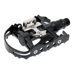 BRN Bernardi Pair MTB Pedals Alloy Double Function Ball Bearings, Black