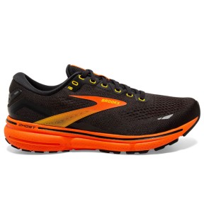 Brooks Ghost 15 Medium Men's, Black/Yellow/Red