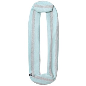 Buff Cotton Infinity Scarf, Aqua Stripes