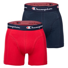 Champion 2pk Men's Boxers, Marine/Red