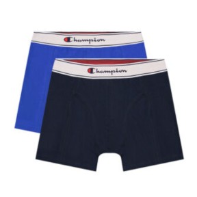 Champion Legacy Two Pack Men's Waistband Boxers, Dark Blue/Blue