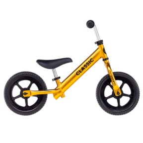 Classic Alu 12'' Kids Balance Bike, Gold