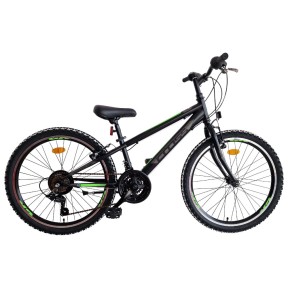 Cross Speedster Steel 24" Kids Bike, Black