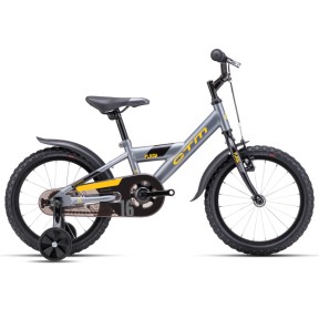 CTM Flash 16" Kids Bike, Grey/Yellow