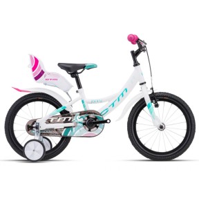 CTM Jenny 16'' Kids Bike, White/Turquoise