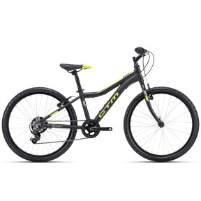 CTM Rocky 1.0 Kids 24'' Bike, Matt Black/Lime