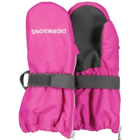 Didriksons Biggles Kids Zip Mittens, Plastic Pink