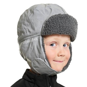 Didriksons Biggles Reflective Padded Kids Cap, Silver