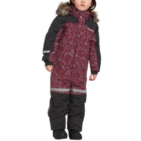 Didriksons Bjärven Special Edition Kids Coverall, Reflective Wine